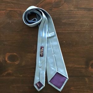 Light blue Ralph Lauren Purple Label Silk Tie